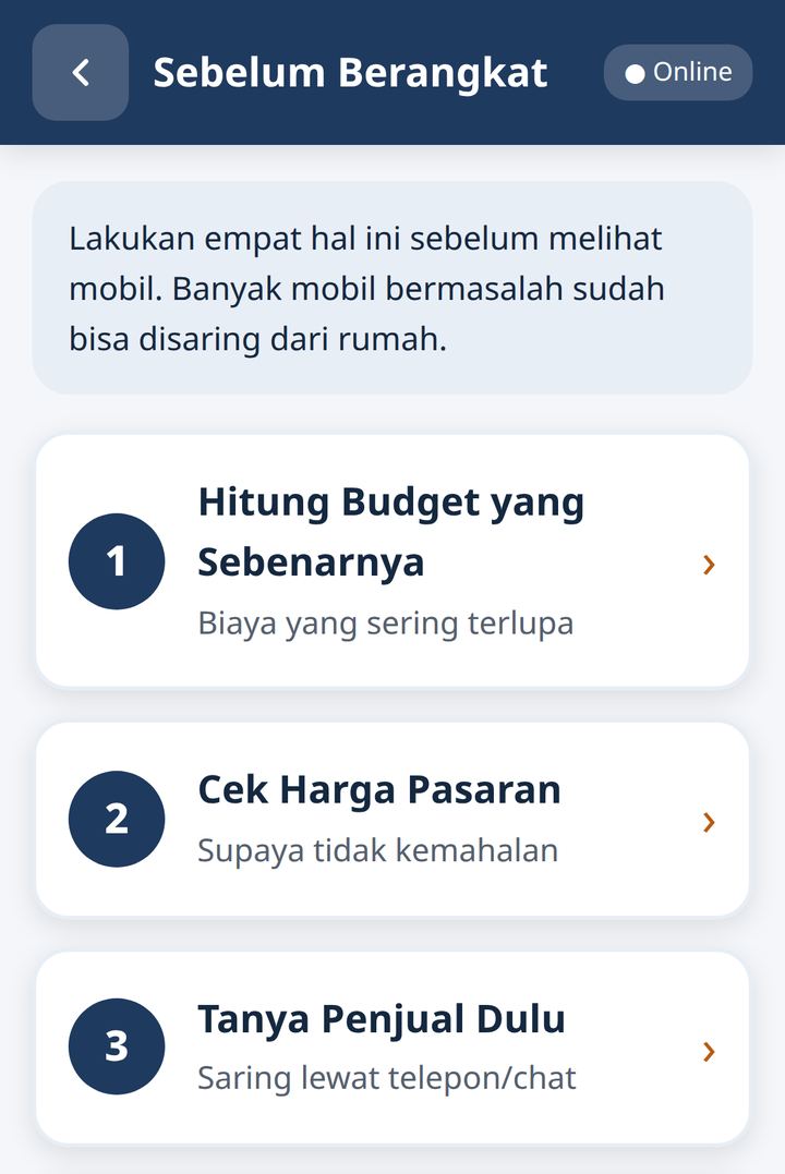 Sebelum berangkat & saat menawar